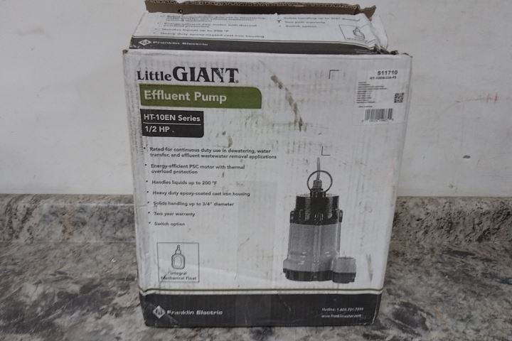 Little Giant 511710 1/2 HP 1750 RPM 115VAC Submersible Sump Pump (C)-22465015 - Image 10