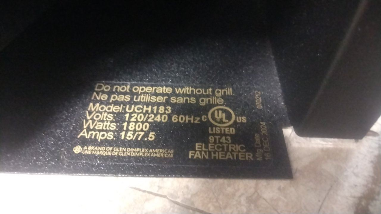 Cadet 10052 6147 BTU 120/240VAC Under Cabinet Heater (C)-59846884 - Image 2