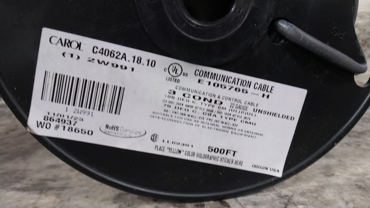 Carol C2830A.18.10 ~500 Ft L 18 AWG Stranded Communication Cable (C)-55760138 - Image 2