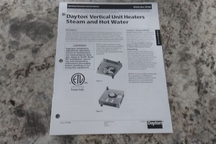 Dayton 5PV61 240VAC; 480V 333,400 BtuH Hydronic Wall and Ceiling Unit Heater (C)-27716543 - Image 11