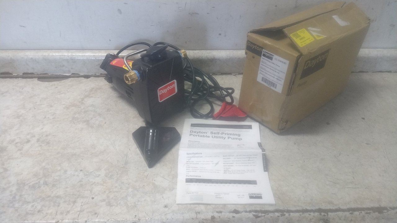 Dayton 33RW83 1/2 HP 115VAC 118 Ft Max Head Utility Pump (C)-12069490
