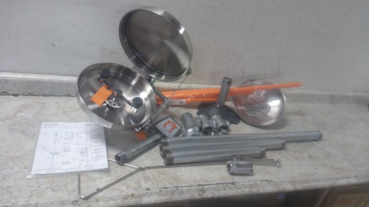 Guardian Equipment G1902BC-SSH 94-3/4 In H 20 Max GPM Shower with Eyewash (C)-76743728