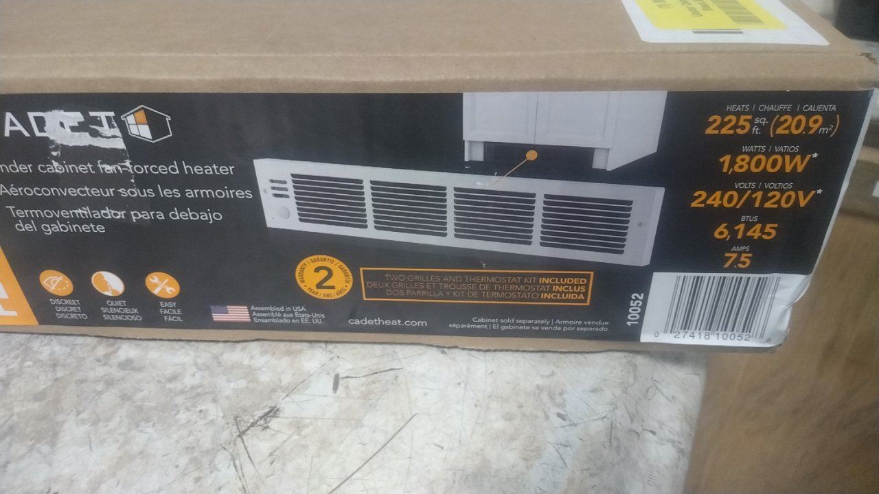 Cadet 10052 6147 BTU 120/240VAC Under Cabinet Heater (C)-59846884 - Image 12