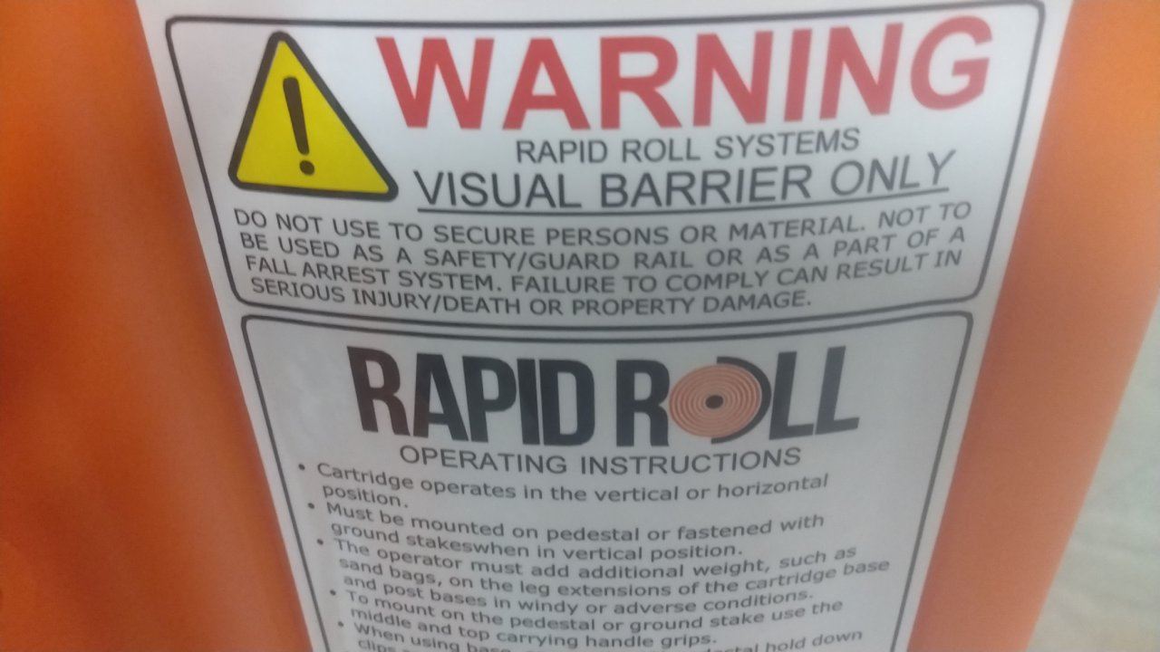 Rapid Roll 70-7000 50 Ft Length Outdoor Portable Barrier System (C)-21771046 - Image 2