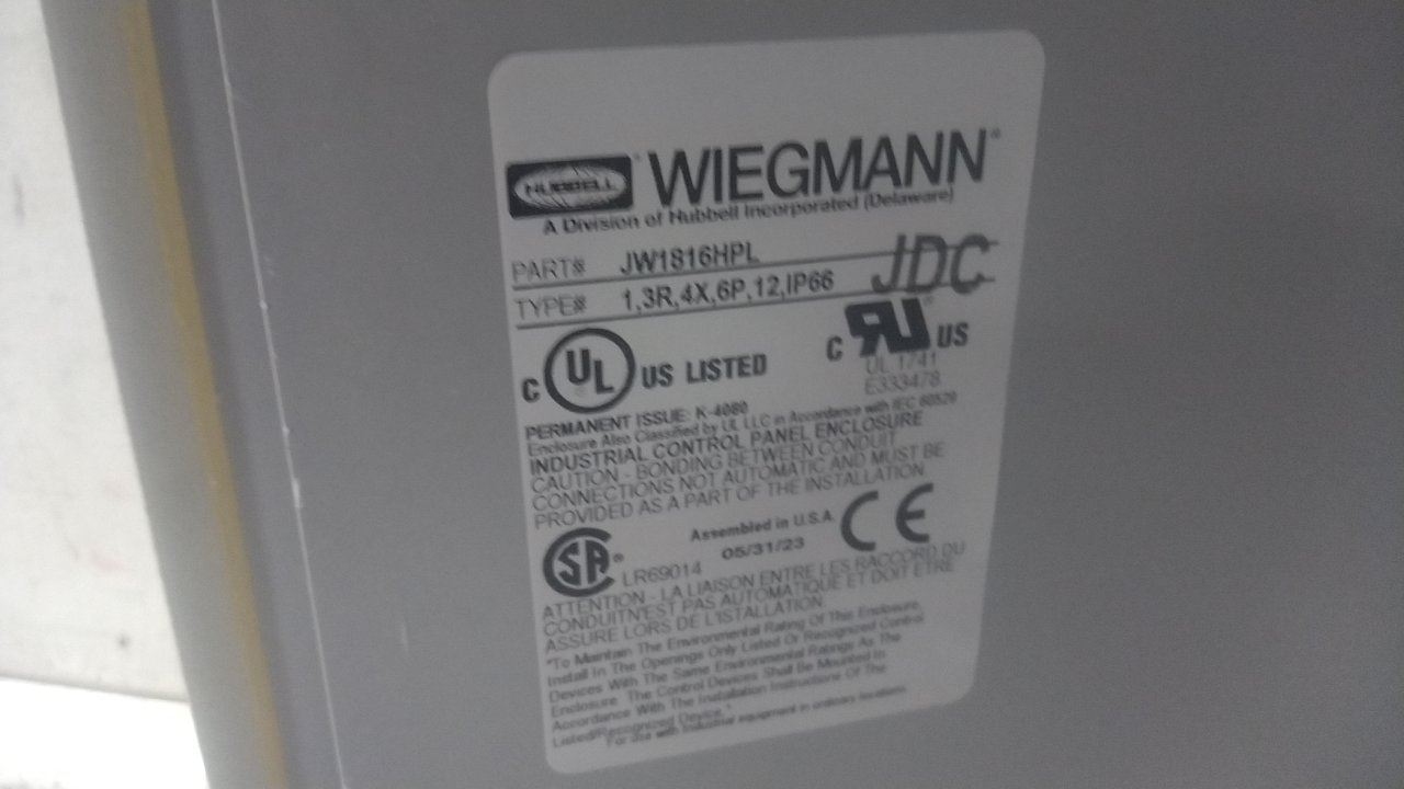 Wiegmann HW-J181608CHQRW 18 In Height 16 In Width 8 In Depth Enclosure (C)-11262422 - Image 3