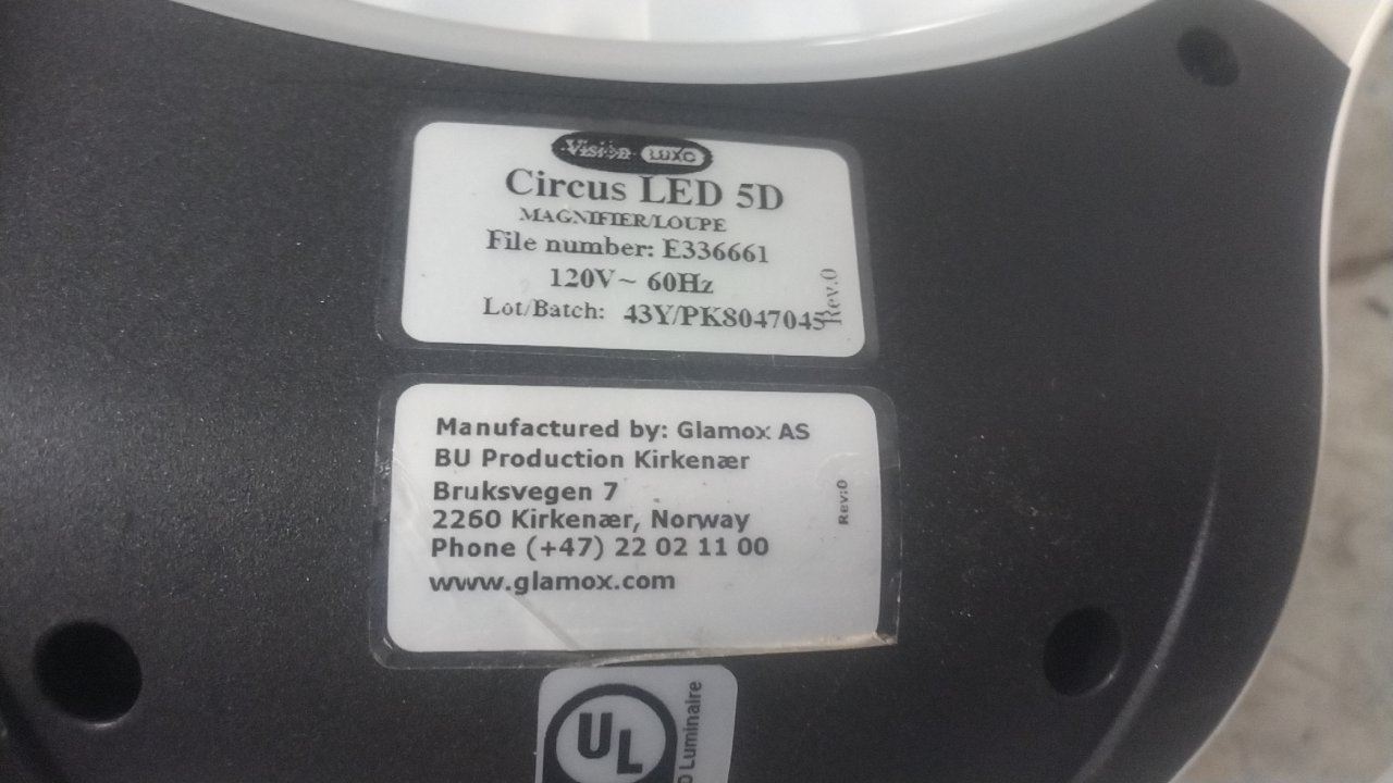 Vision-Luxo CIL026699 120V Circus LED Magnifier (C)-19972046 - Image 2