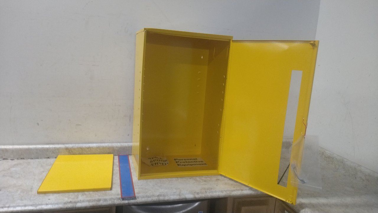 Brady SPC Absorbents SC-CABINET 32-3/4 In H Yellow Spill Control Cabinet (C)-36412048