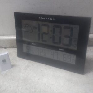 Traceable 1087 16-1/2 In Overall W 6 Digit Battery Powered Digital Clock (BW)-18189634