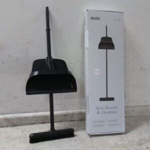 Dotti 628451729013 Black Broom and Dustpan (AW)-76398190